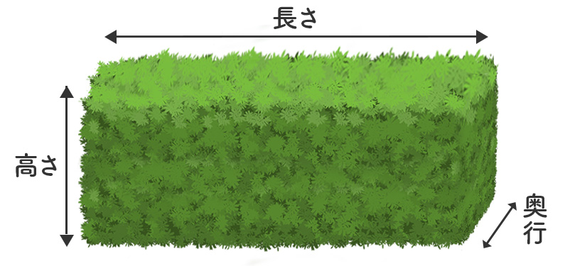 生垣の刈込み面積
